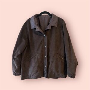 CS Signature VINTAGE Brown REVERSIBLE corduroy + windbreaker jacket